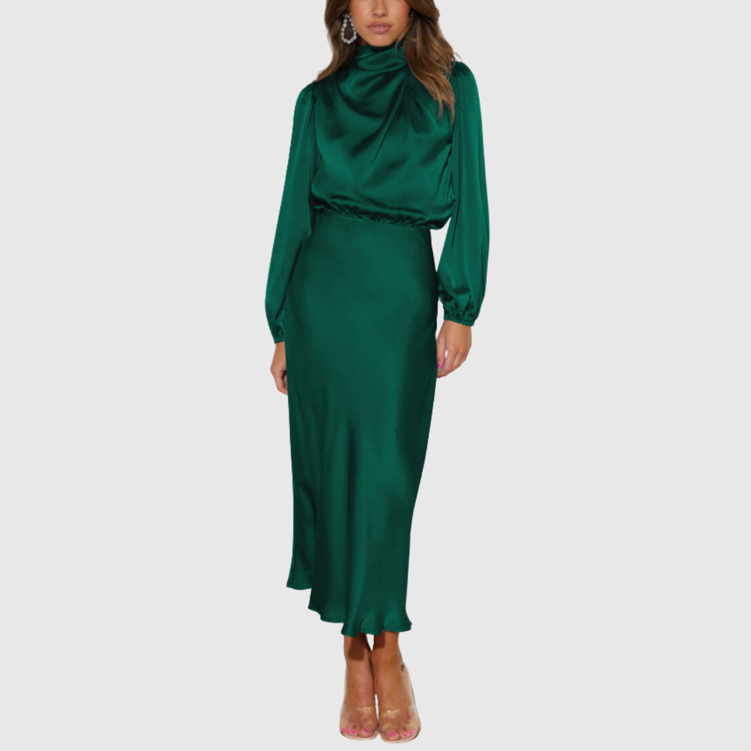 Maristella | Luksuriøs satin maxikjole