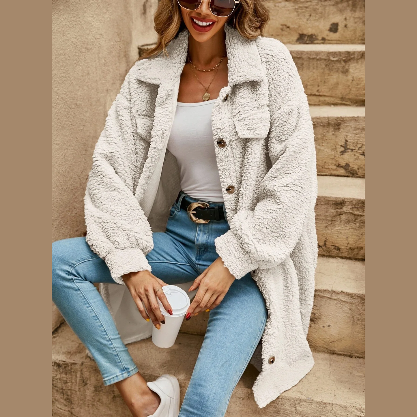 Esme | Afslappet cardigan kontorkåbe