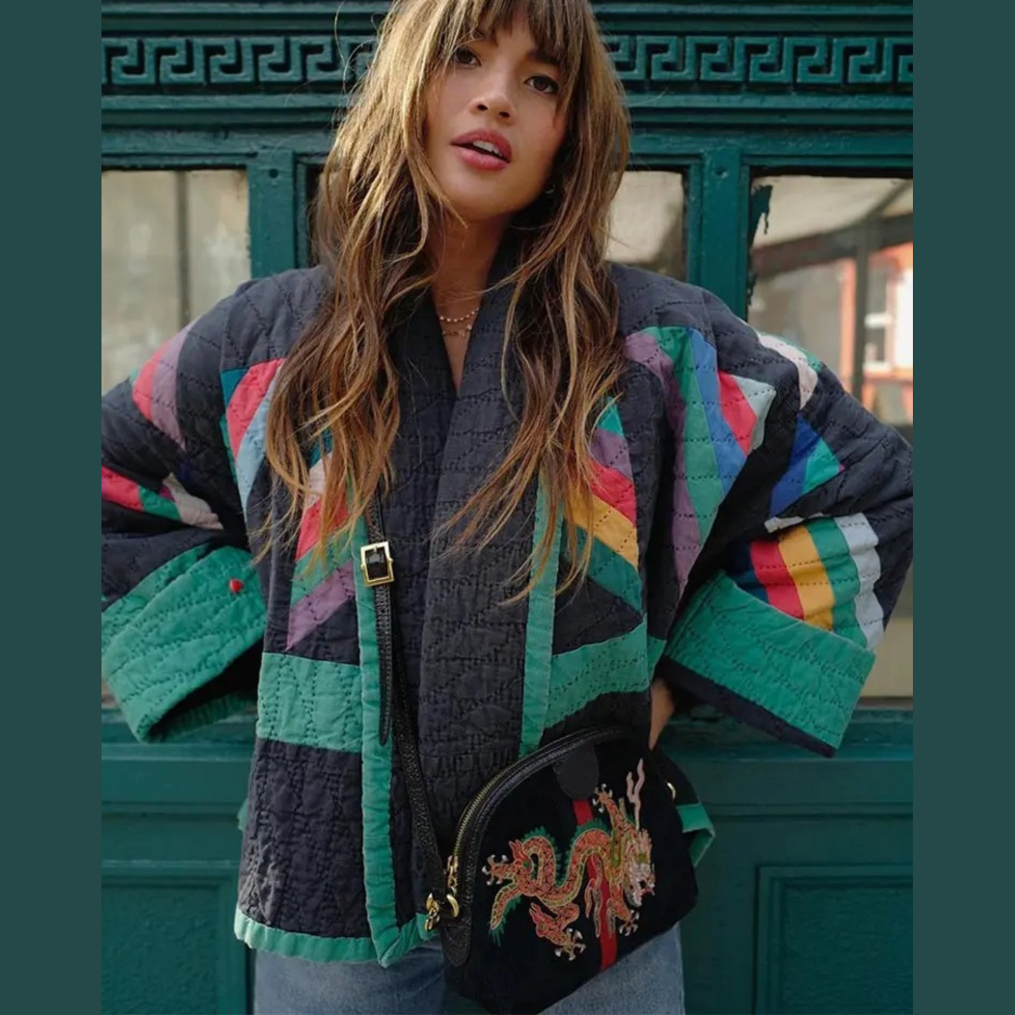 Mikki | Retro Kviltet Oversized Jakke