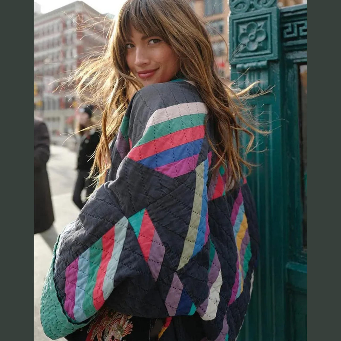 Mikki | Retro Kviltet Oversized Jakke