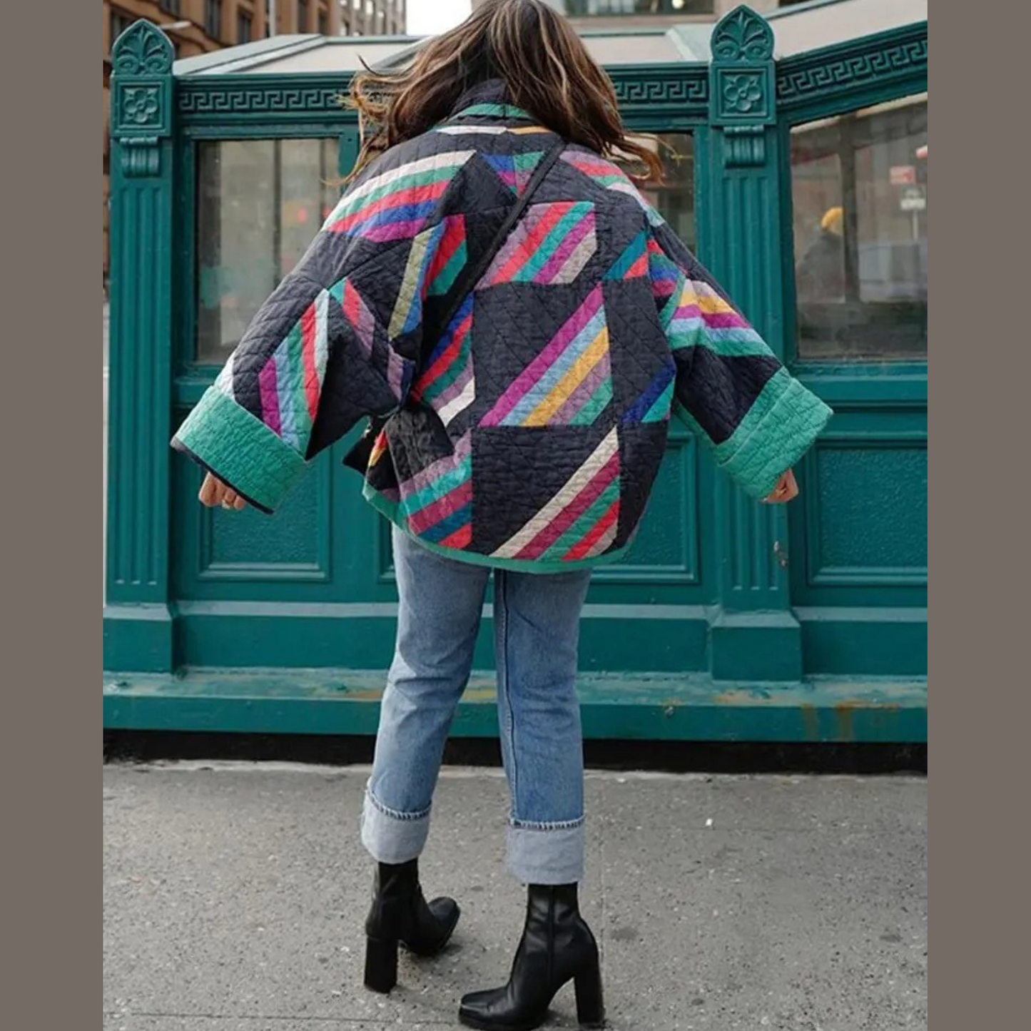 Mikki | Retro Kviltet Oversized Jakke