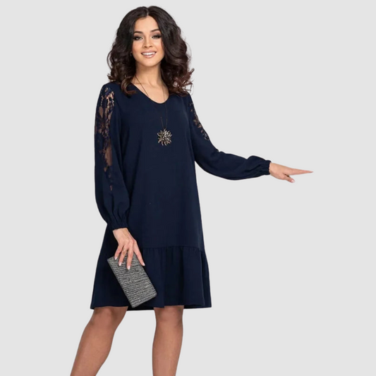 Lowri Quinn | Blondeblonde Blonde Blonde Blonde The style of the lace-sleeve midi dress