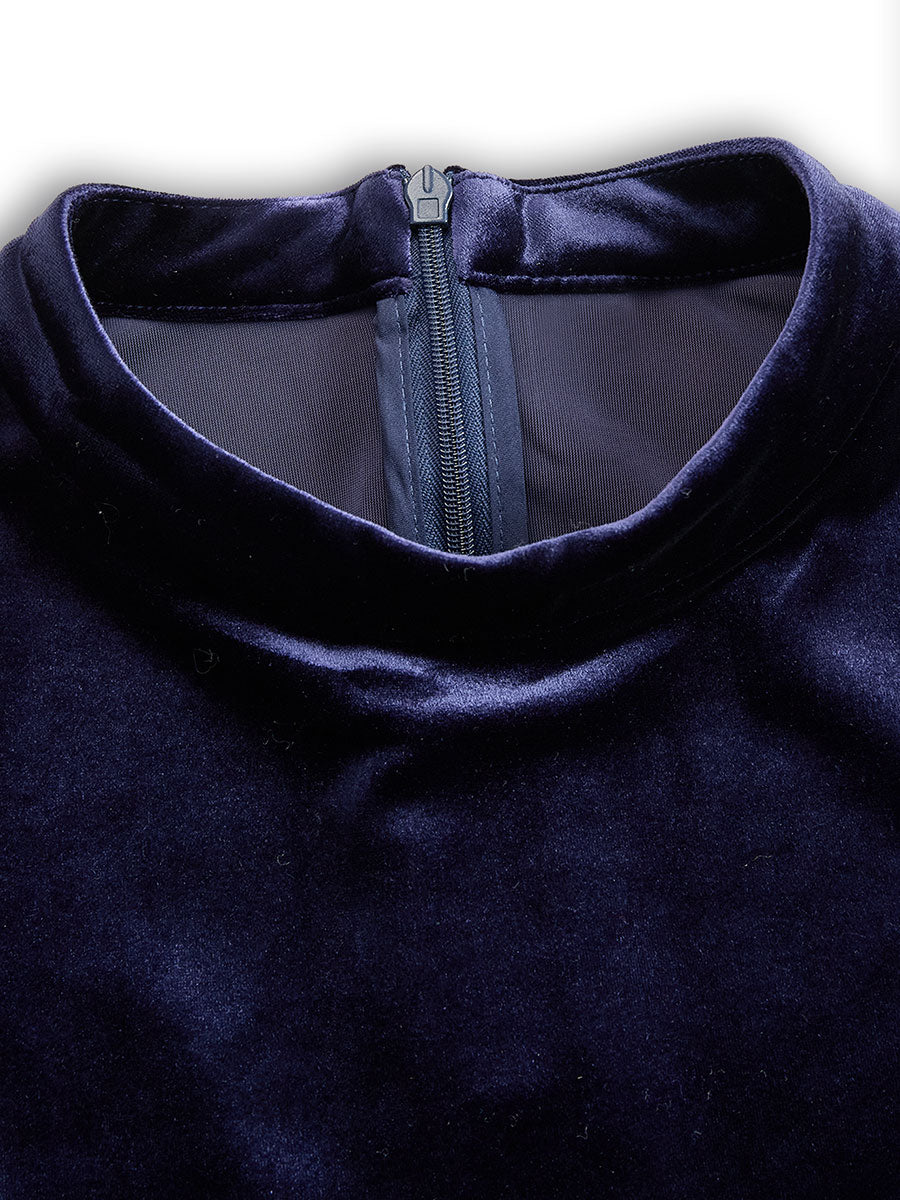 Sibella | Marine Langærmet Midikjole