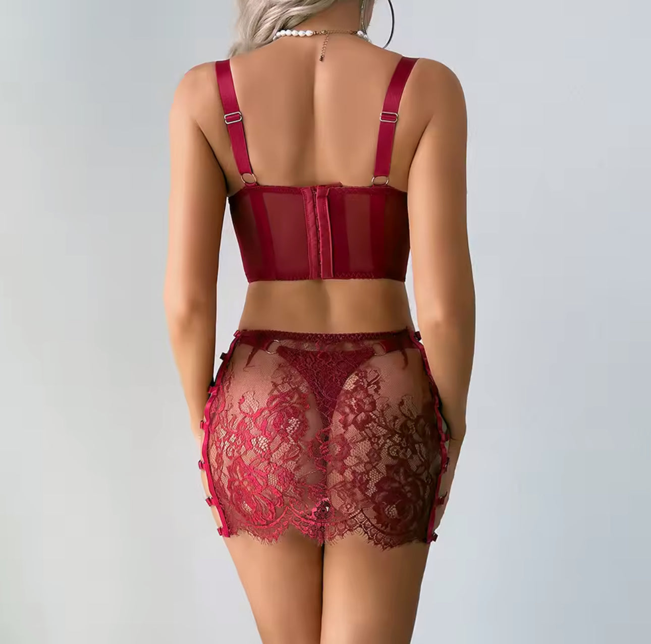 Amber™ | Ensemble Lingerie Rød Begær
