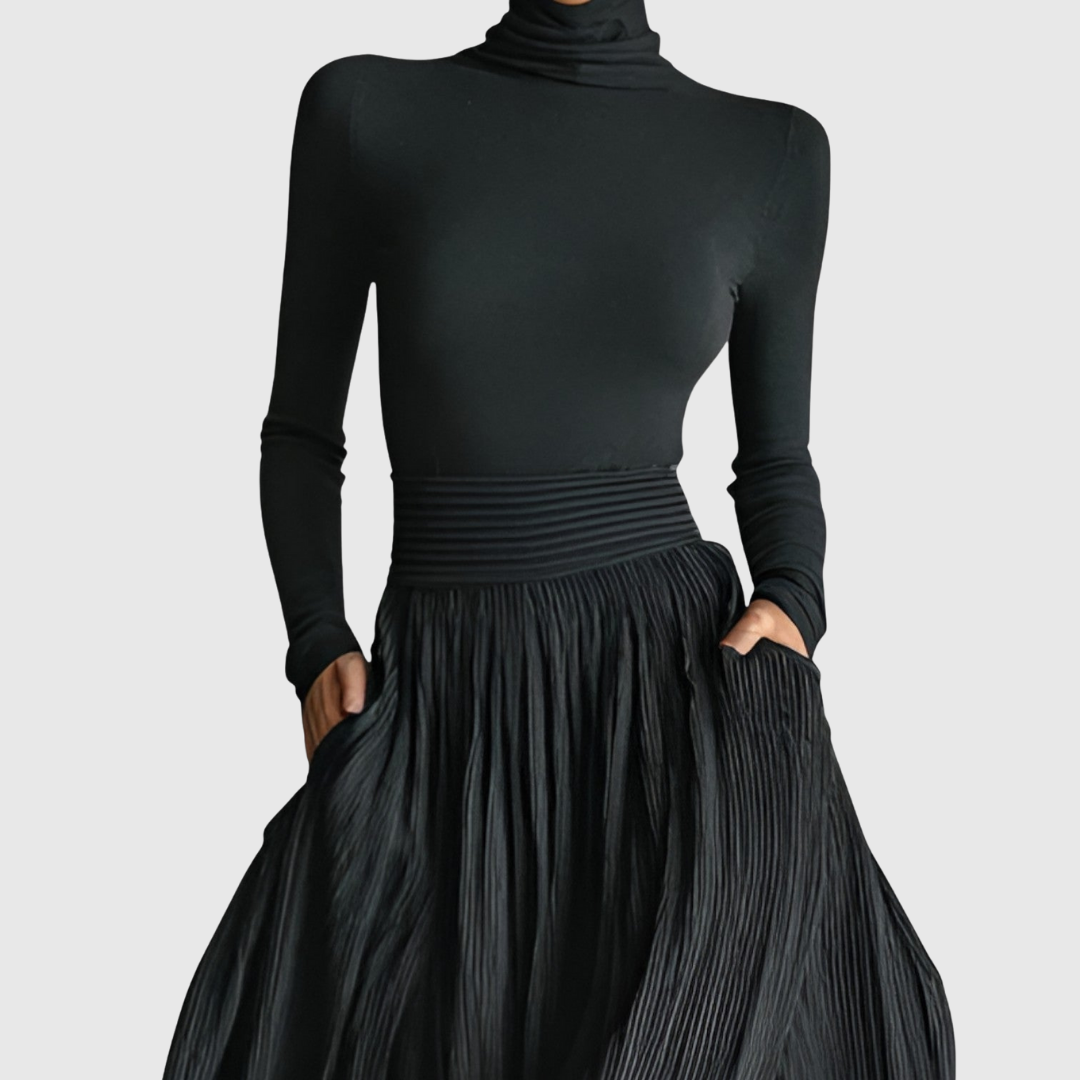 Cerynn | Maxiskørt med høj talje og matchende bluse