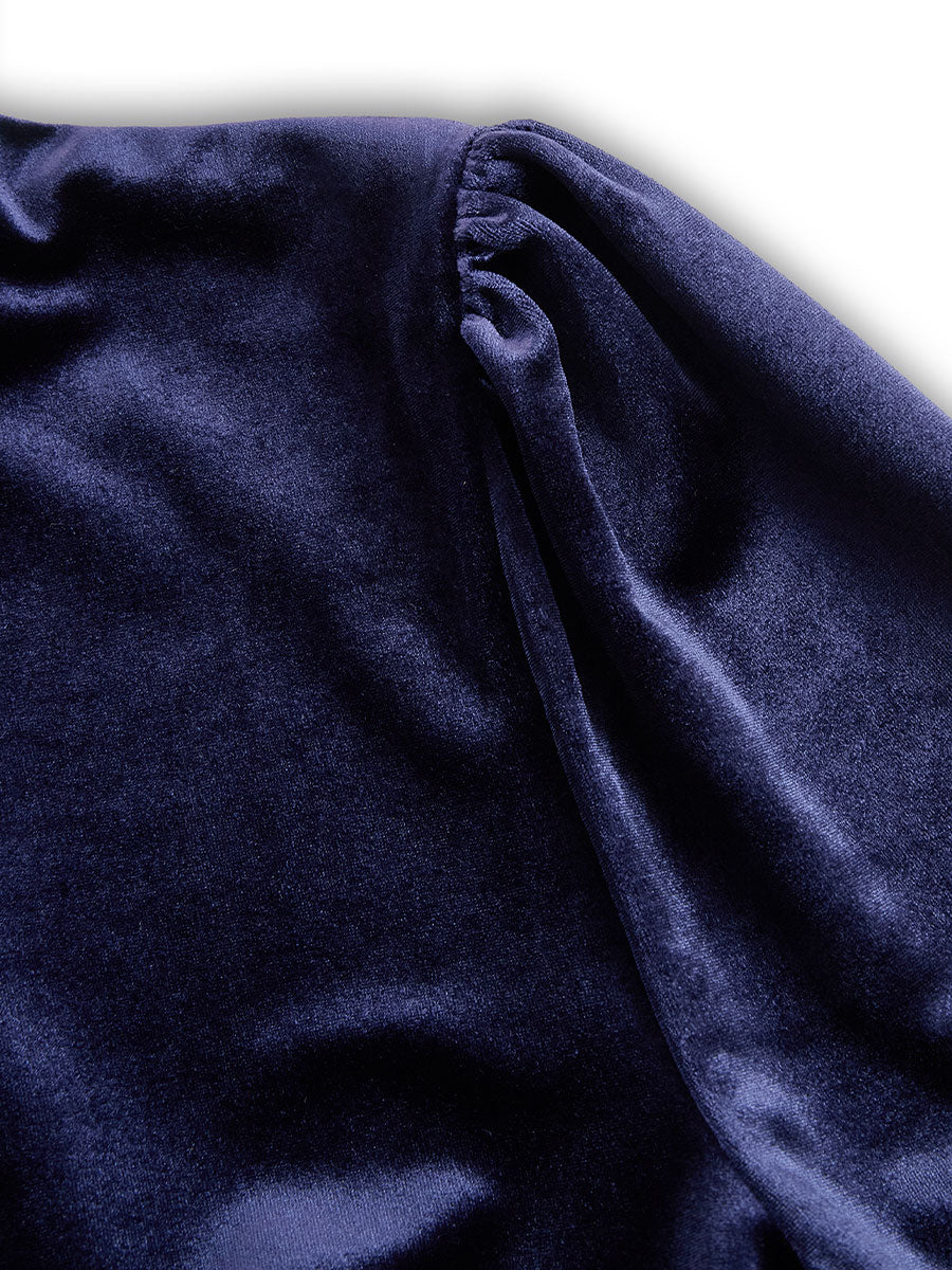 Sibella | Marine Langærmet Midikjole