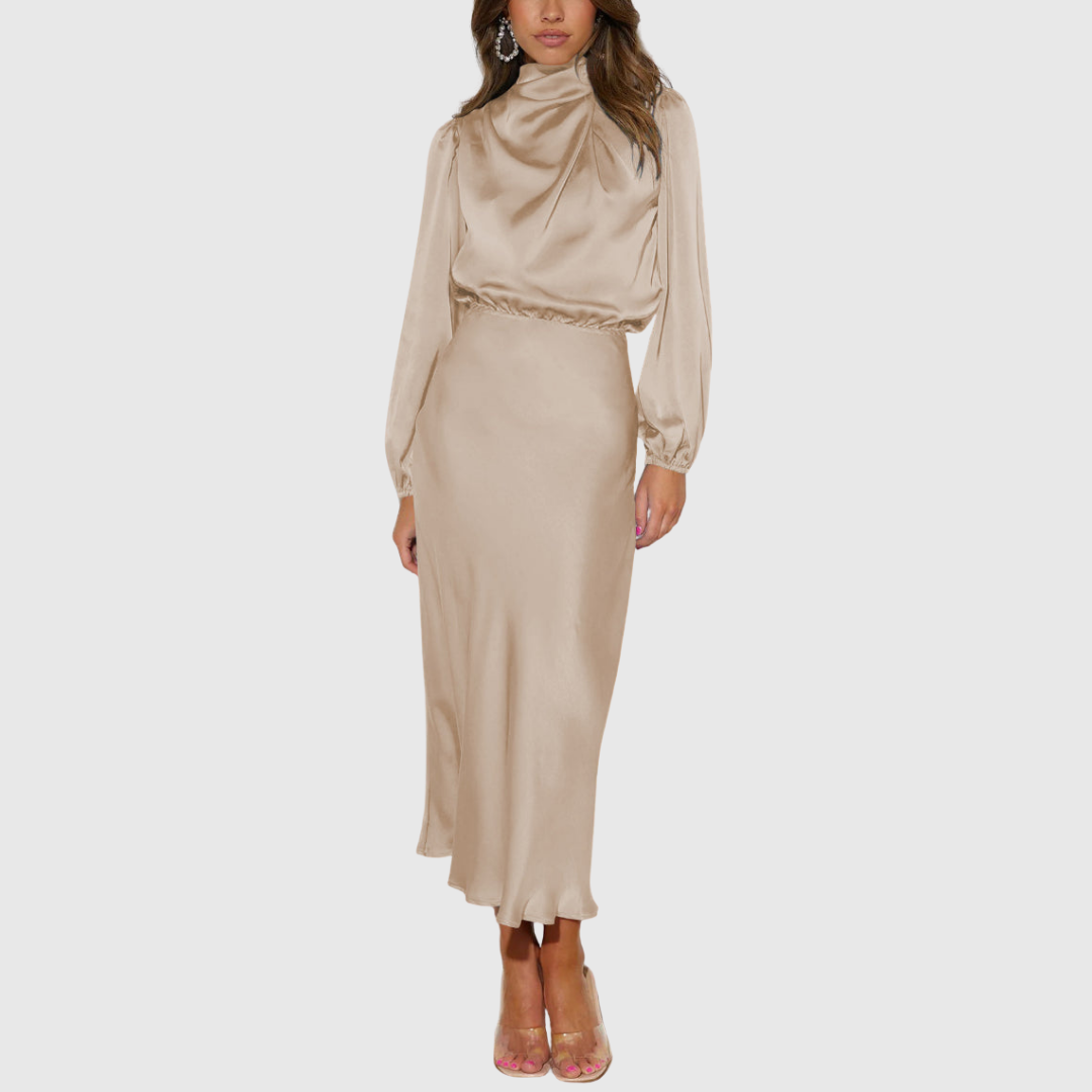 Maristella | Luksuriøs satin maxikjole