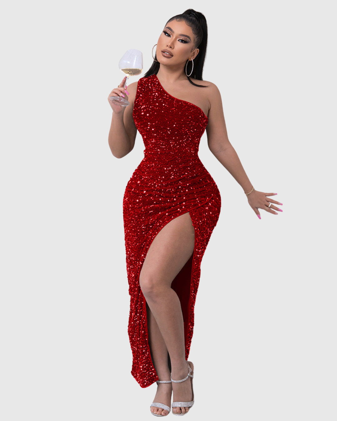 Lillian | Luxe En-Arm Skulder Aftenkjole