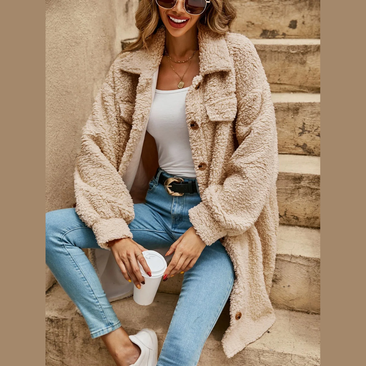 Esme | Afslappet cardigan kontorkåbe