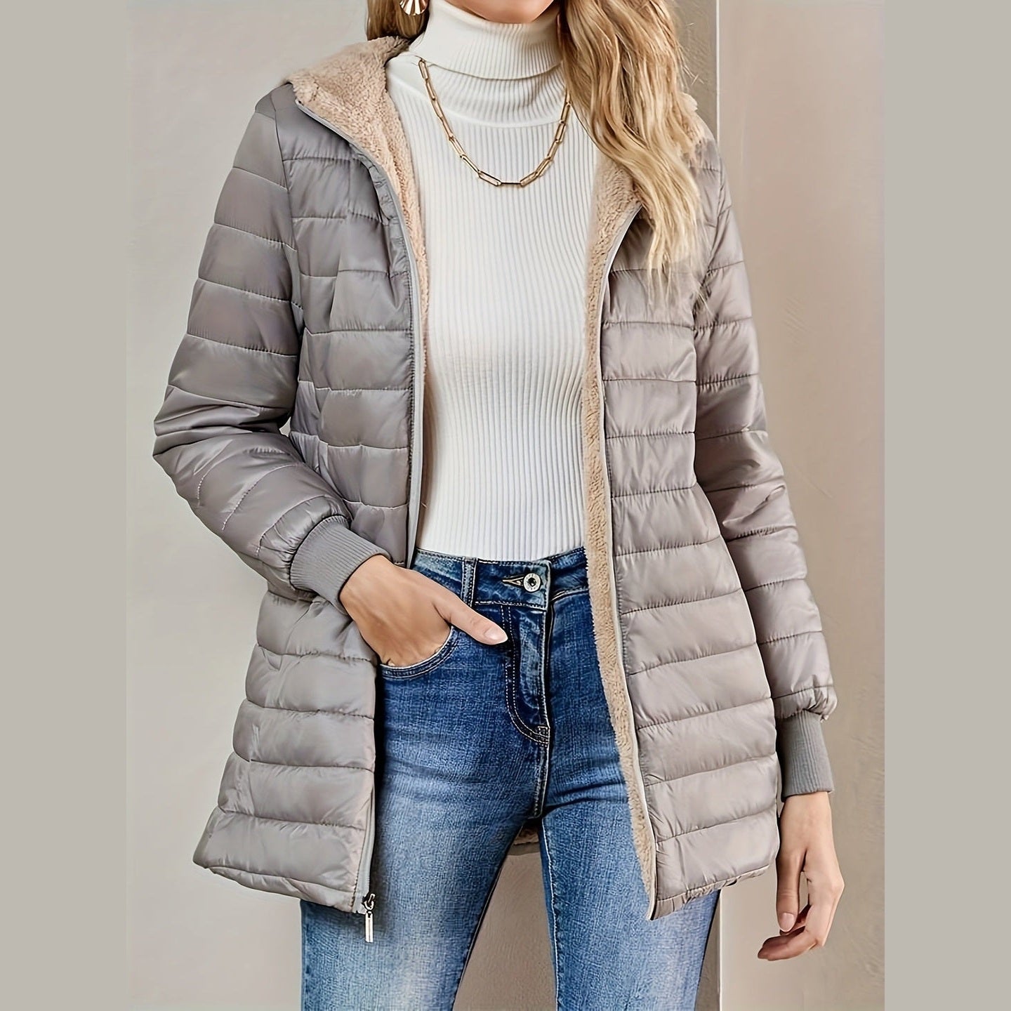 Alyssa™ - Komfortabel Casual Termisk Lang Jakke