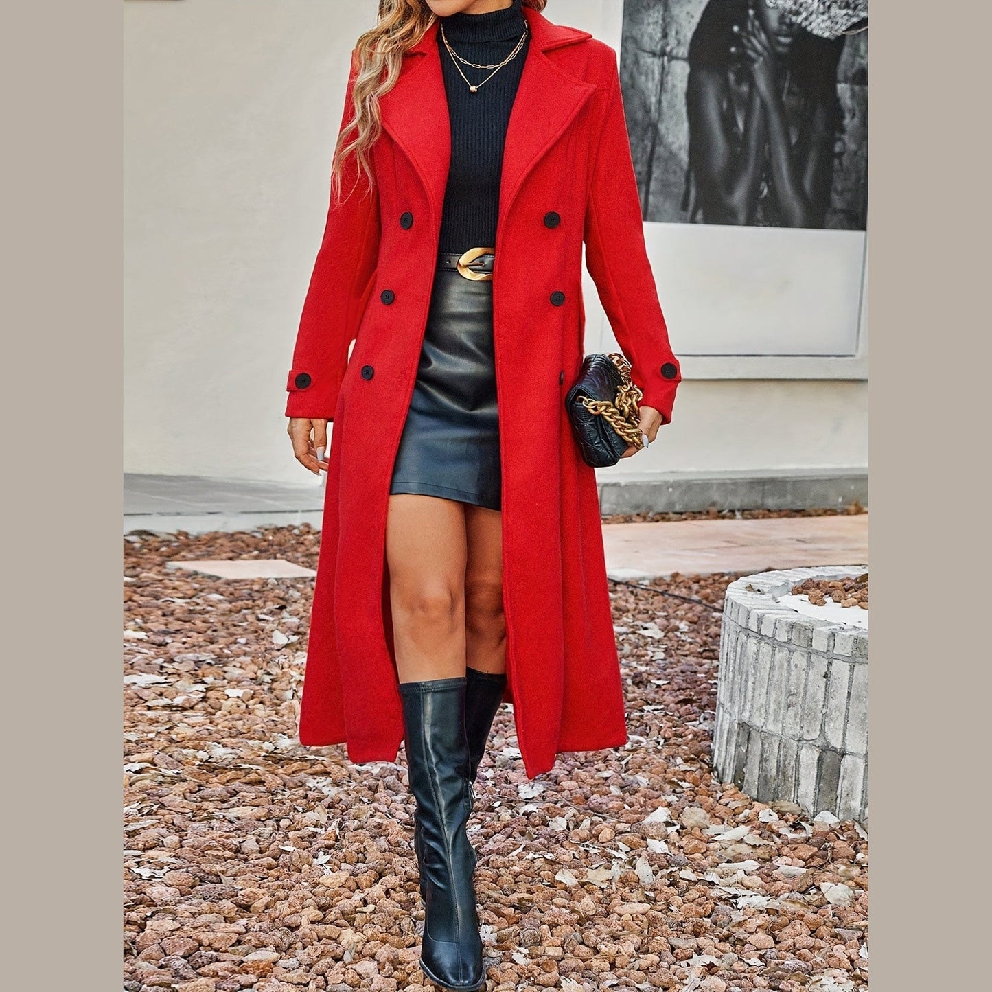 Adriana™ | Tidløs dobbeltknappet vinterfrakke