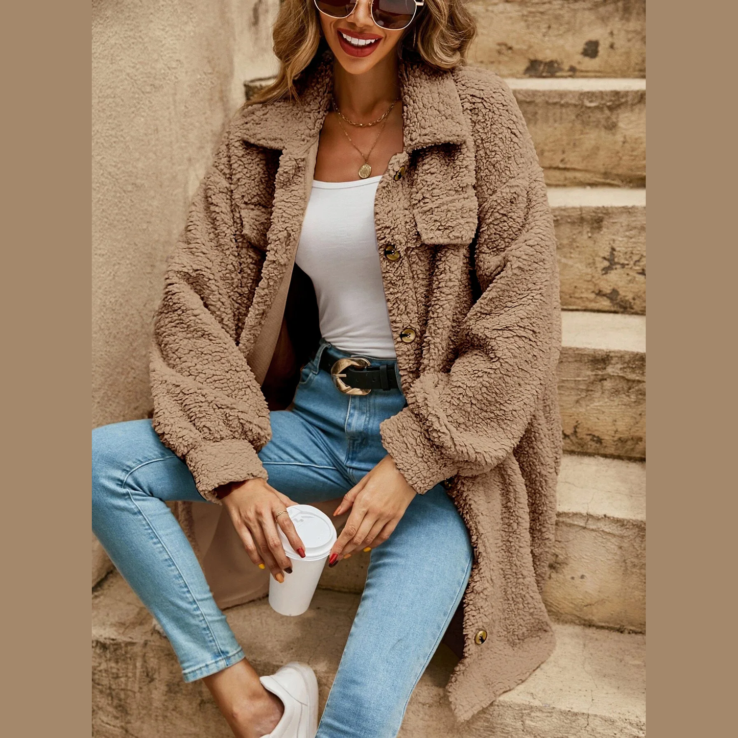 Esme | Afslappet cardigan kontorkåbe