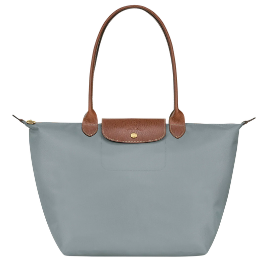 Longchamp - Stor Le Pliage Tote, Stål