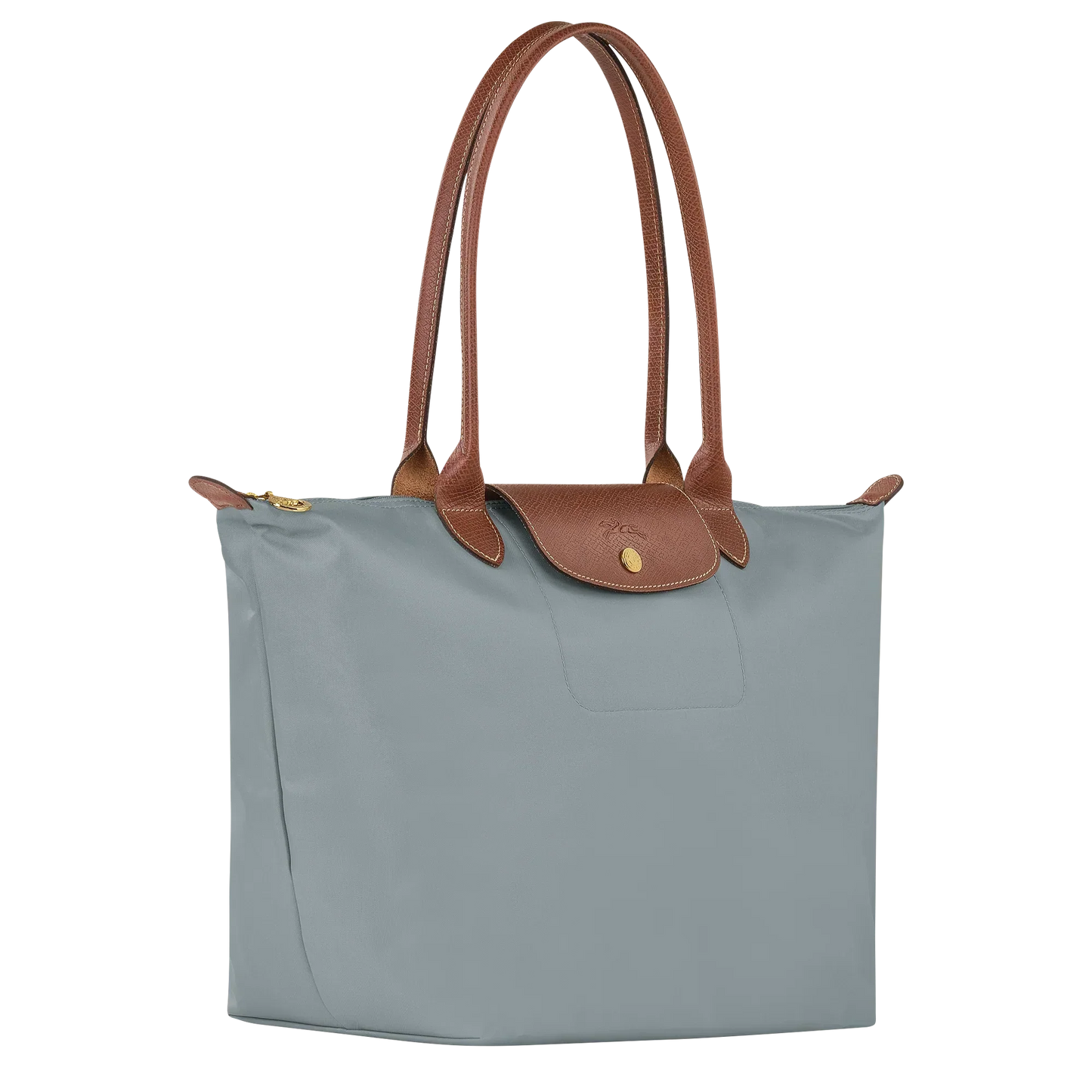 Longchamp - Stor Le Pliage Tote, Stål