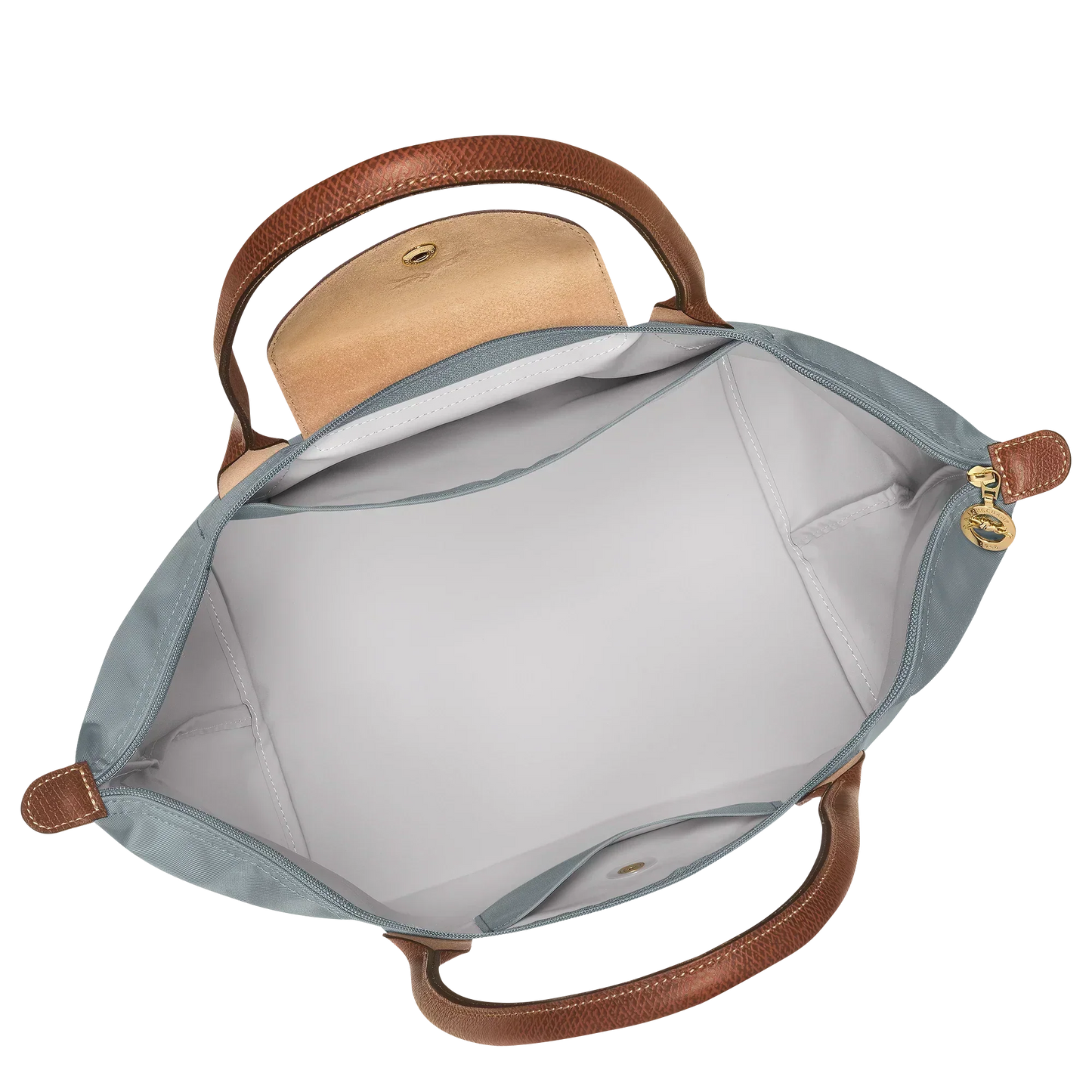 Longchamp - Stor Le Pliage Tote, Stål