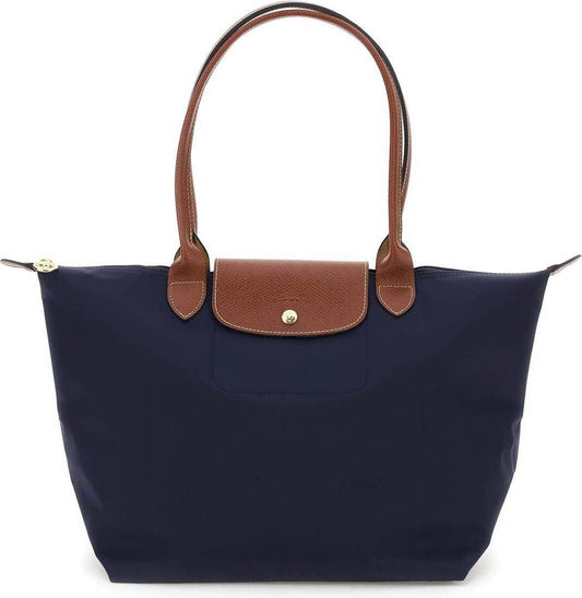 Longchamp - Stor Le Pliage Tote, Marineblå