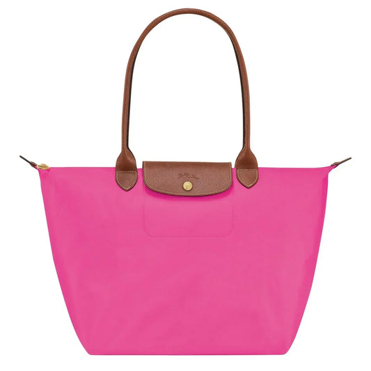 Longchamp - Stor Le Pliage Tote, Lyserød